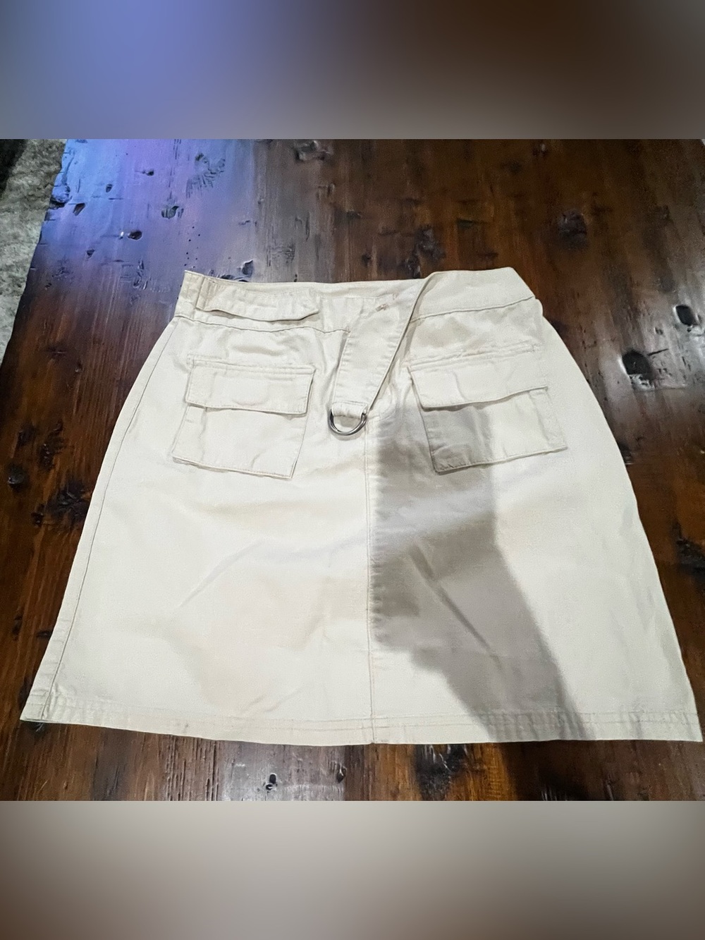 GAP Cream Cargo Skort with D-Ring Belt